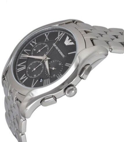 Emporio Armani Classic Chronograph Black Dial Silver Steel Strap Watch For Men - AR1786 Buy Now By Emporio Armani
