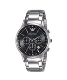 Emporio Armani Classic Chronograph Black Dial Silver Steel Strap Watch For Men - AR2434 Buy Now By Emporio Armani