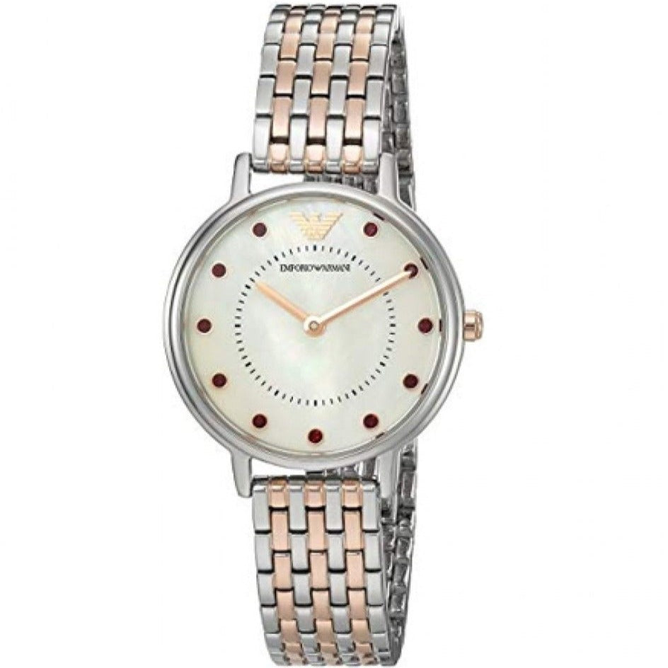 Emporio Armani Dress Analog Mother of Pearl Dial Two Tone Steel Strap Watch For Women - AR2515 Buy Now By Emporio Armani
