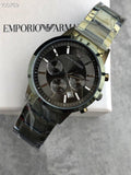 Emporio Armani Renato Chronograph Quartz Grey Dial Green Steel Strap Watch For Men - AR11117 Buy Now By Emporio Armani