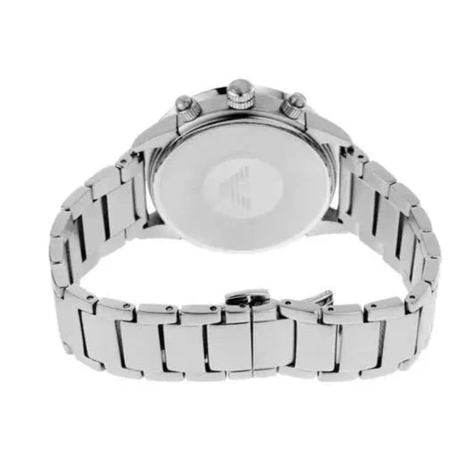 Emporio Armani Mario Chronograph Black Dial Silver Steel Strap Watch For Men - AR11241 Buy Now By Emporio Armani