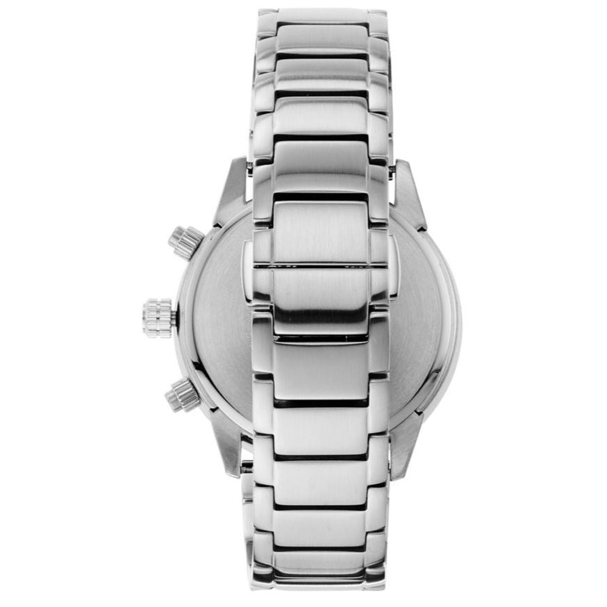 Emporio Armani Mario Chronograph Black Dial Silver Steel Strap Watch For Men - AR11241 Buy Now By Emporio Armani
