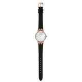 Emporio Armani Gianni T-Bar Mother of Pearl Dial Black Leather Strap Watch For Women - AR11295 Buy Now By Emporio Armani