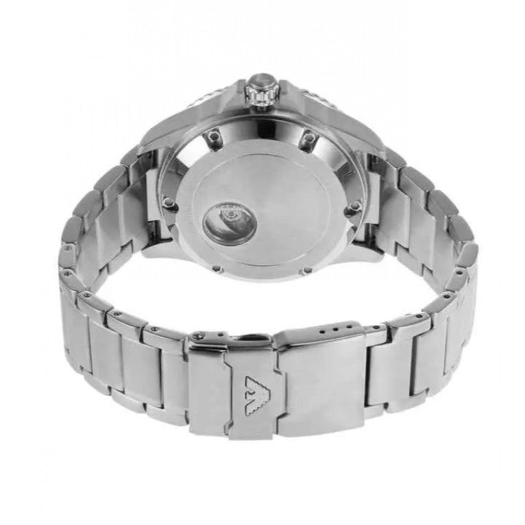 Emporio Armani Meccanico Automatic Blue Dial Silver Steel Strap Watch For Men - AR60059 Buy Now By Emporio Armani