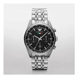 Emporio Armani Sportivo Chronograph Black Dial Silver Steel Strap Watch For Men - AR5984 Buy Now By Emporio Armani