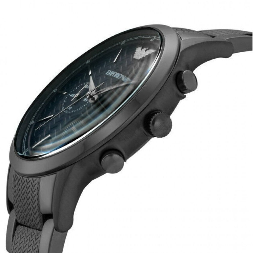 Emporio Armani Renato Chronograph Quartz Blue Dial Grey Steel Strap Watch For Men - AR2505 Buy Now By Emporio Armani