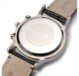 Emporio Armani Classic Chronograph Silver Dial Black Leather Strap Watch For Men - AR2432 Buy Now By Emporio Armani