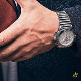 Breitling Chronomat B01 42 Six Nations England White Dial Silver Steel Strap Watch for Men - AB0134A71A1A1 Buy Now By Breitling