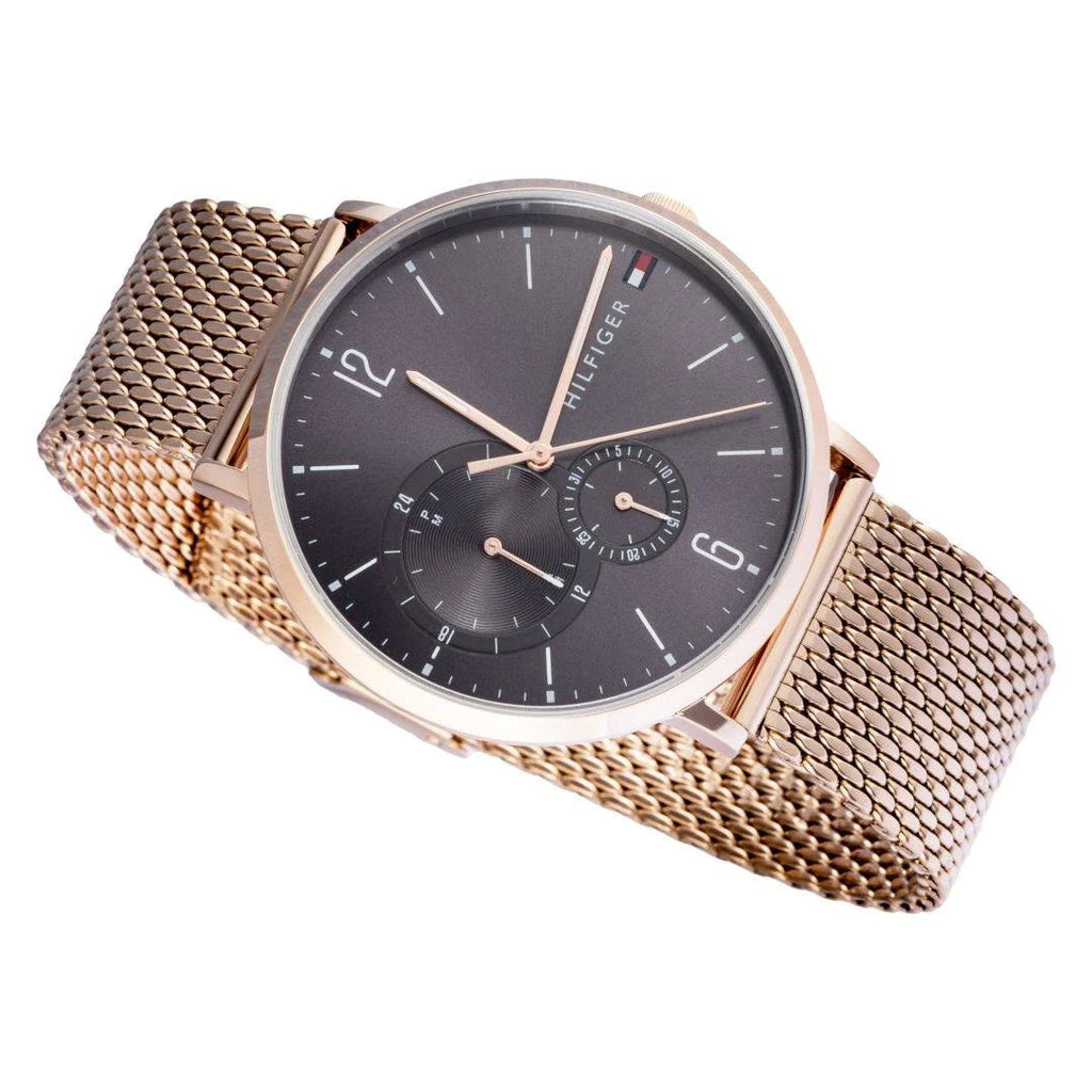 Tommy Hilfiger Brooklyn Grey Dial Gold Mesh Bracelet Watch for Men - 1791506 Buy Now By Tommy Hilfiger