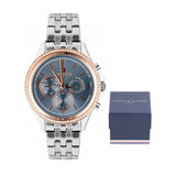 Tommy Hilfiger Ari Diamonds Blue Dial Silver Steel Strap Watch for Women - 1781976 Buy Now By Tommy Hilfiger