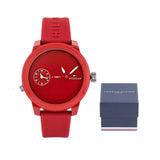 Tommy Hilfiger Denim Quartz Red Dial Red Rubber Strap Watch for Men - 1791323 Buy Now By Tommy Hilfiger