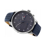 Tommy Hilfiger Chase Grey Dial Blue Leather Strap Watch for Men - 1791578 Buy Now By Tommy Hilfiger
