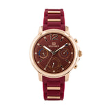 Tommy Hilfiger Claudia Red Dial Two Tone Steel Strap Watch for Women - 1781744 Buy Now By Tommy Hilfiger