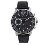 Tommy Hilfiger London Chronograph Grey Dial Black Leather Strap Watch for Men - 1791533 Buy Now By Tommy Hilfiger