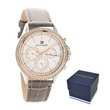 Tommy Hilfiger Ari Diamonds White Dial Grey Leather Strap Watch for Women - 1781980 Buy Now By Tommy Hilfiger