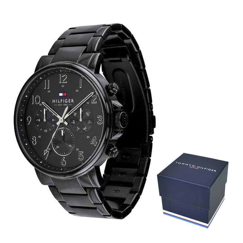 Tommy Hilfiger Daniel Black Dial Black Steel Strap Watch for Men - 1710383 Buy Now By Tommy Hilfiger