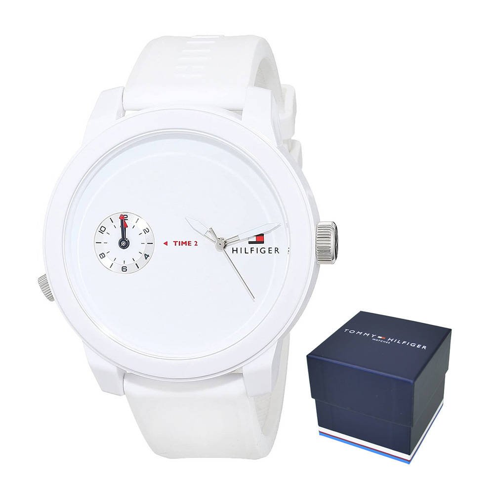 Tommy Hilfiger Denim White Dial White Rubber Strap Watch for Men - 1791324 Buy Now By Tommy Hilfiger