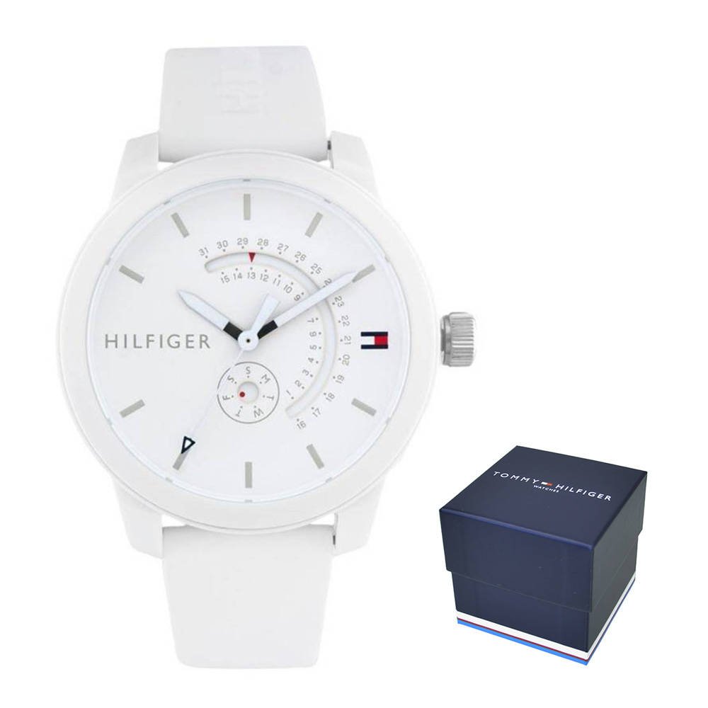Tommy Hilfiger Denim Analog White Dial White Rubber Strap Watch for Men - 1791481 Buy Now By Tommy Hilfiger