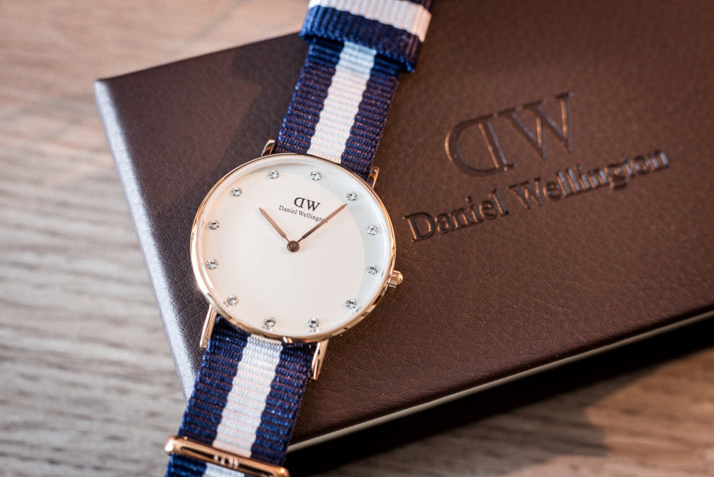 Daniel Wellington Classy Glasgow White Dial Two Tone Nylon Strap Watch For Women - DW00100078 Buy Now By Daniel Wellington