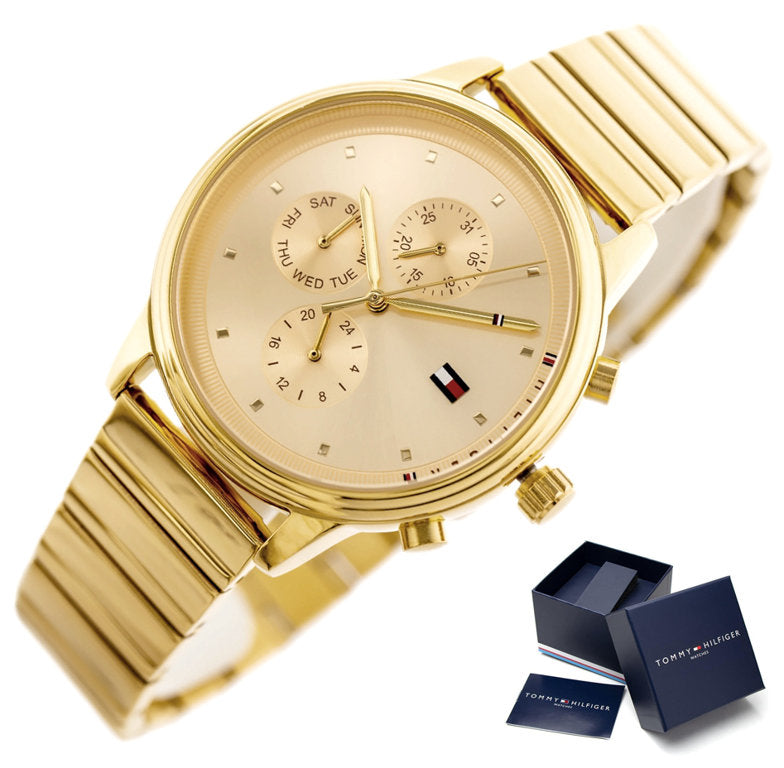 Tommy Hilfiger Blake White Dial Gold Steel Strap Watch for Women - 1781905 Buy Now By Tommy Hilfiger