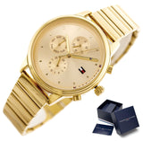 Tommy Hilfiger Blake White Dial Gold Steel Strap Watch for Women - 1781905 Buy Now By Tommy Hilfiger