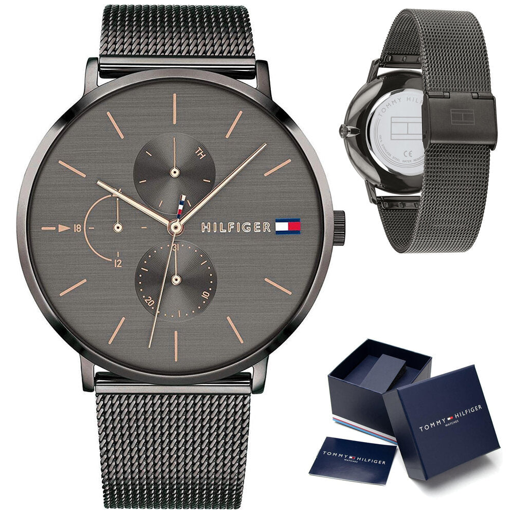 Tommy Hilfiger Jenna Multifunction Grey Dial Grey Mesh Bracelet Watch For Women - 1781945 Buy Now By Tommy Hilfiger