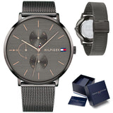 Tommy Hilfiger Jenna Multifunction Grey Dial Grey Mesh Bracelet Watch For Women - 1781945 Buy Now By Tommy Hilfiger