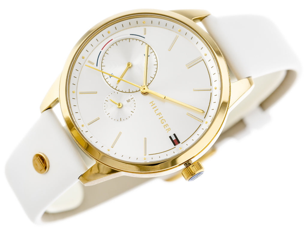 Tommy Hilfiger Brooklyn Quartz White Dial White Leather Strap Watch for Women - 1782018 Buy Now By Tommy Hilfiger