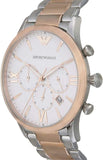 Emporio Armani Giovanni Chronograph Quartz White Dial Two Tone Steel Strap Watch For Men - AR11209 Buy Now By Emporio Armani