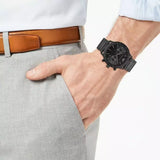 Emporio Armani Mario Chronograph Black Dial Black Steel Strap Watch For Men - AR11242 Buy Now By Emporio Armani