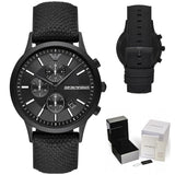 Emporio Armani Renato Chronograph Black Dial Black Nylon Strap Watch For Men - AR11457 Buy Now By Emporio Armani