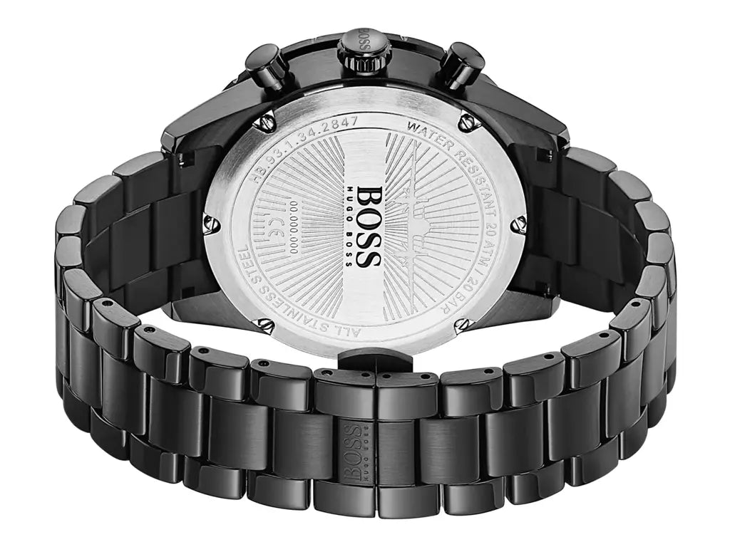 Hugo Boss Aero Black Dial Black Steel Strap Watch for Men - 1513771 Buy Now By Hugo Boss