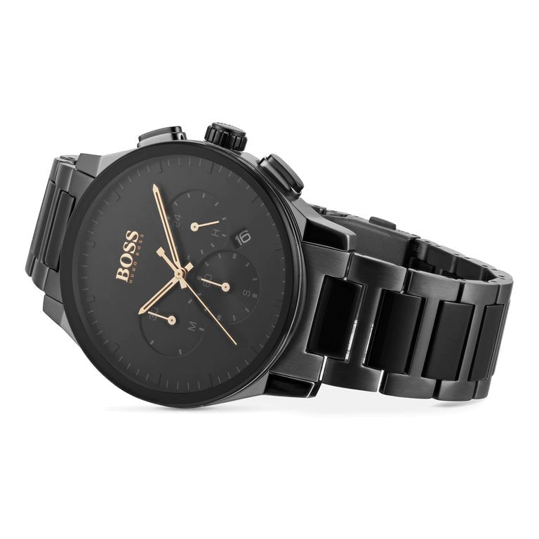 Hugo Boss Peak Black Dial Black Steel Strap Watch for Men - 1513814 Buy Now By Hugo Boss