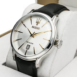 Maserati Epoca White Dial Black Leather Strap Watch For Men - R8851118002 Buy Now By Maserati