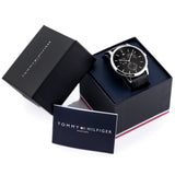 Tommy Hilfiger Brad Chronograph Black Dial Black Leather Strap Watch For Men - 1710391 Buy Now By Tommy Hilfiger
