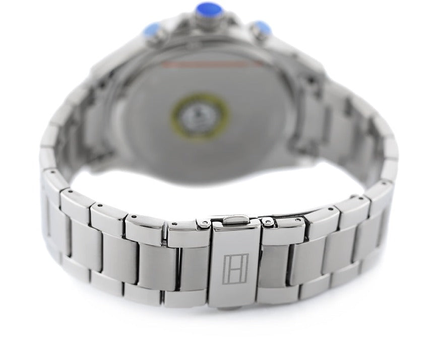 Tommy Hilfiger Luke Chronograph Black Dial Silver Steel Strap Watch for Men - 1791122 Buy Now By Tommy Hilfiger