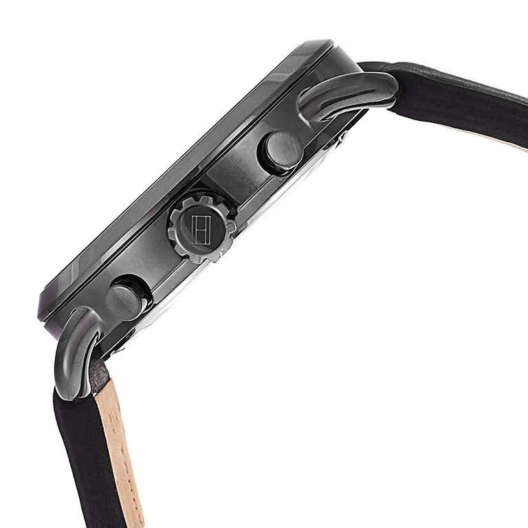 Tommy Hilfiger Briggs Black Dial Black Leather Strap Watch for Men - 1791426 Buy Now By Tommy Hilfiger