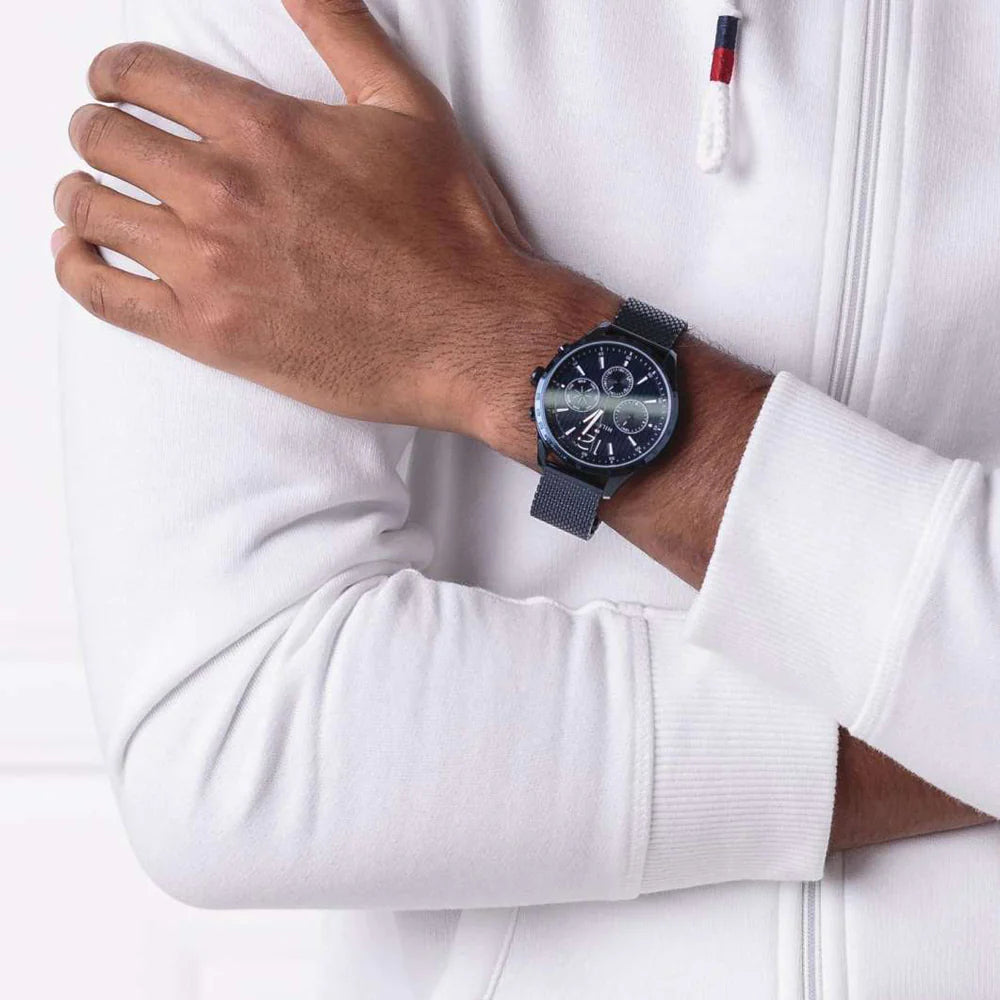Tommy Hilfiger Gavin Chronograph Blue Dial Blue Mesh Bracelet Watch for Men - 1791471 Buy Now By Tommy Hilfiger