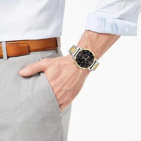 Tommy Hilfiger Analog Black Dial Two Tone Steel Strap Watch for Men - 1791539 Buy Now By Tommy Hilfiger