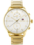 Tommy Hilfiger Chase Quartz White Dial Gold Steel Strap Watch for Men - 1791576 Buy Now By Tommy Hilfiger