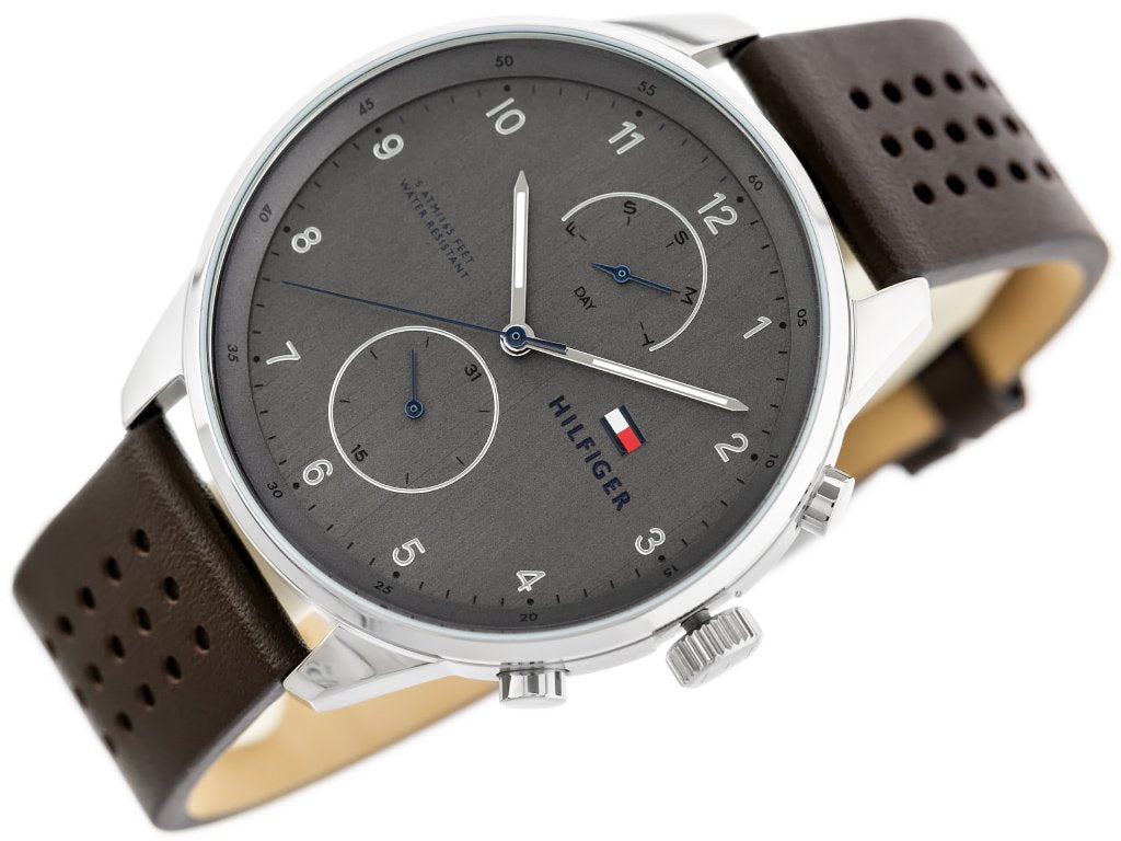 Tommy Hilfiger Chase Quartz Brown Dial Brown Leather Strap Watch for Men - 1791579 Buy Now By Tommy Hilfiger