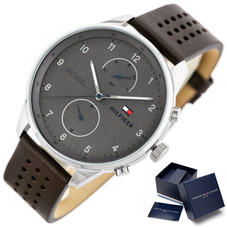 Tommy Hilfiger Chase Quartz Brown Dial Brown Leather Strap Watch for Men - 1791579 Buy Now By Tommy Hilfiger