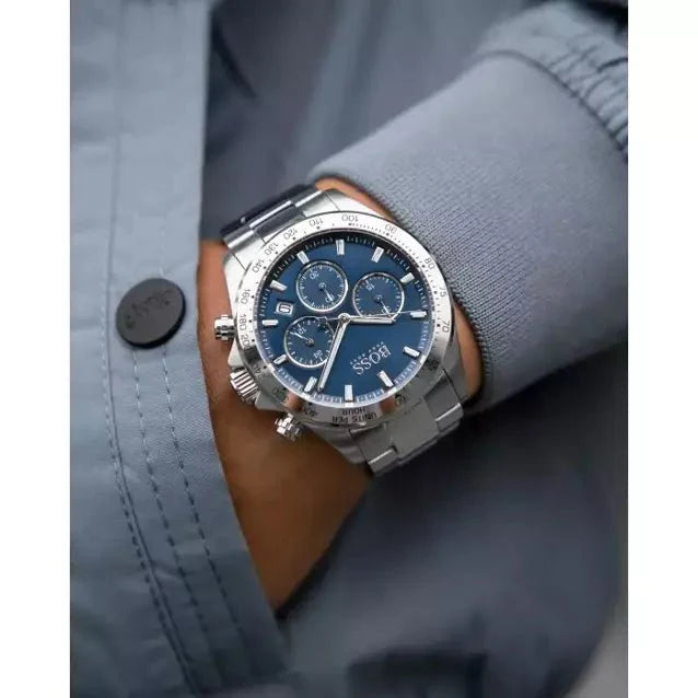 Hugo Boss Hero Sport Blue Dial Silver Steel Strap Watch for Men - 1513755 Buy Now By Hugo Boss