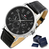 Tommy Hilfiger Daniel Black Dial Black Leather Strap Watch for Men - 1710381 Buy Now By Tommy Hilfiger