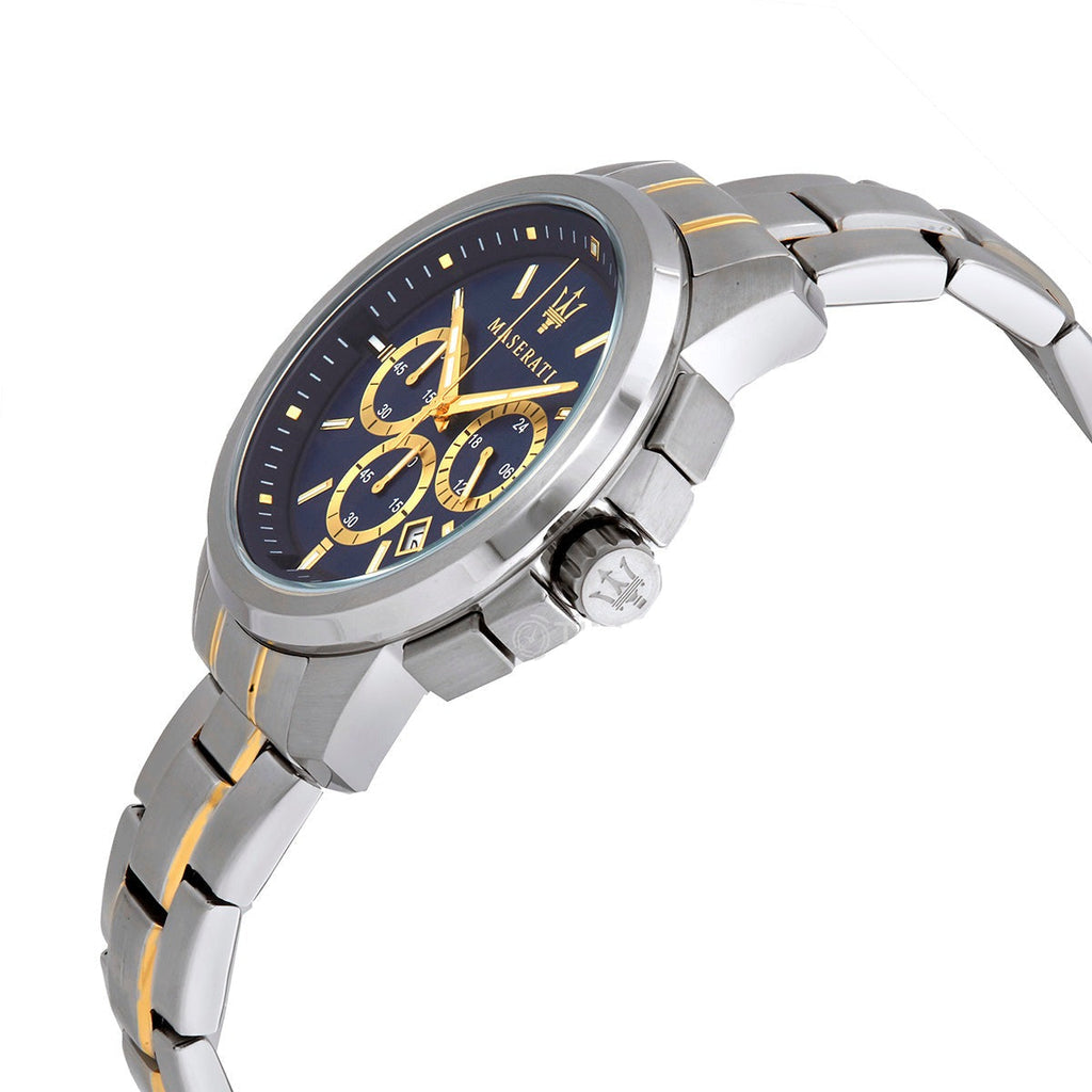 Maserati Successo 44mm Chronograph Quartz Blue Dial Silver Steel Strap Watch For Men - R8873621016 Buy Now By Maserati