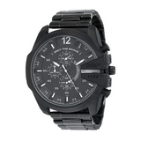 Diesel Mega Chief Chronograph Black Dial Black Steel Strap Watch For Men - DZ4283 Buy Now By Diesel