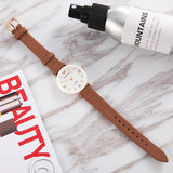 Emporio Armani Gianni T Bar Quartz Mother of Pearl White Dial Brown Leather Strap Watch For Women - AR11040 Buy Now By Emporio Armani