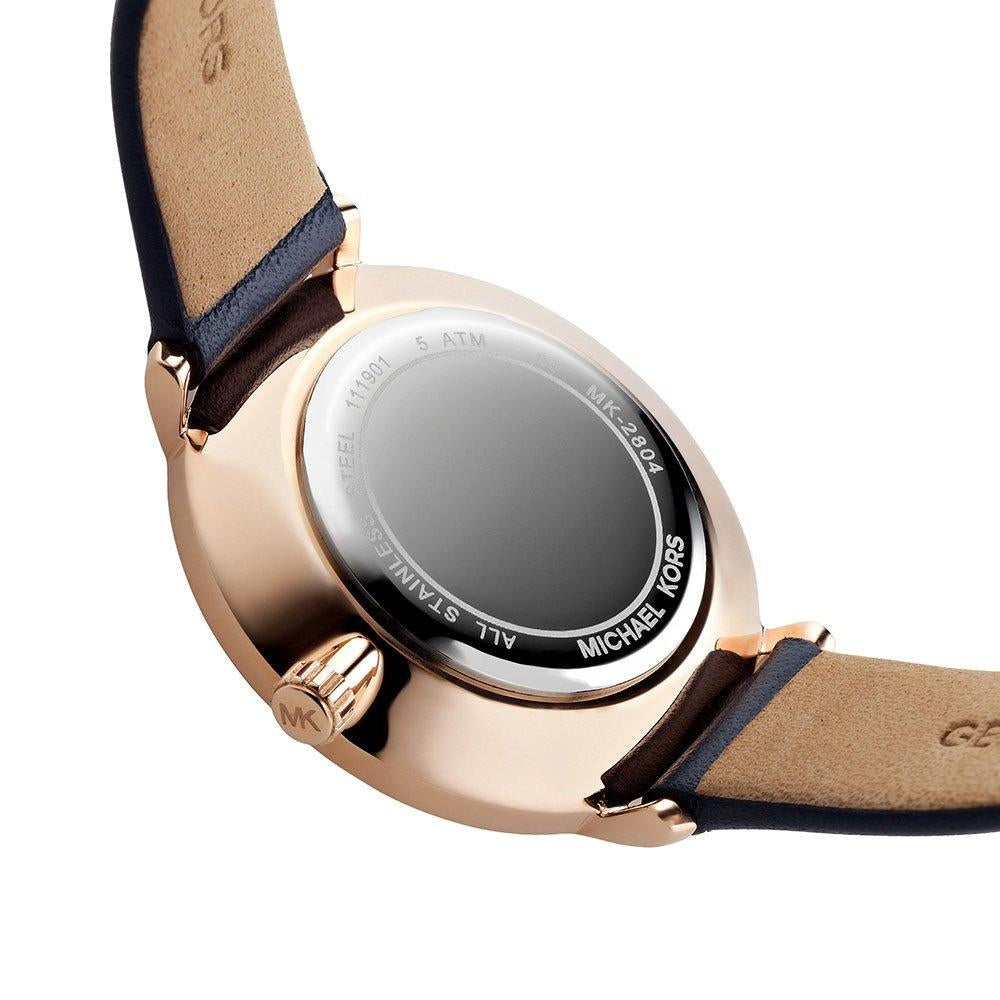 Michael Kors Pyper Analog White Dial Black Leather Strap Watch For Women - MK2804 Buy Now By Michael Kors