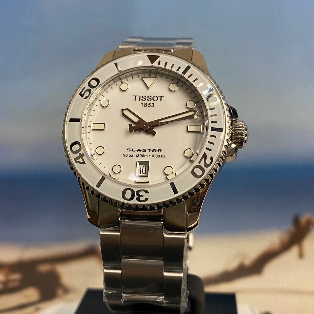Tissot Seastar 1000 Lady White Dial Silver Steel Strap Unisex Watch - T120.210.11.011.00 Buy Now By Tissot