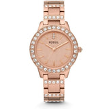 Fossil Jesse Crystal Rose Gold Dial Rose Gold Steel Strap Watch for Women - ES3020 Buy Now By Fossil